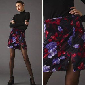 NWT Anthropologie Maeve Velvet Micro Mini Skirt | 8